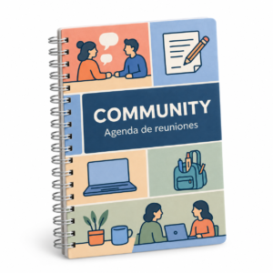 Agenda Community sobre fondo blanco