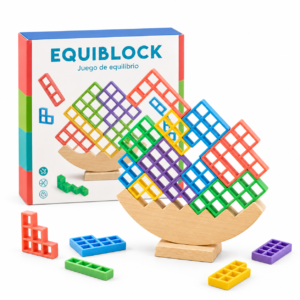 Juego Equiblock sobre fondo blanco